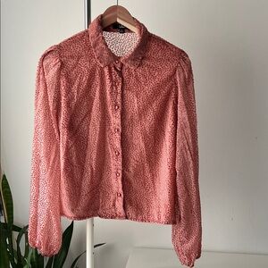 Pink Polka Dot Women's Top